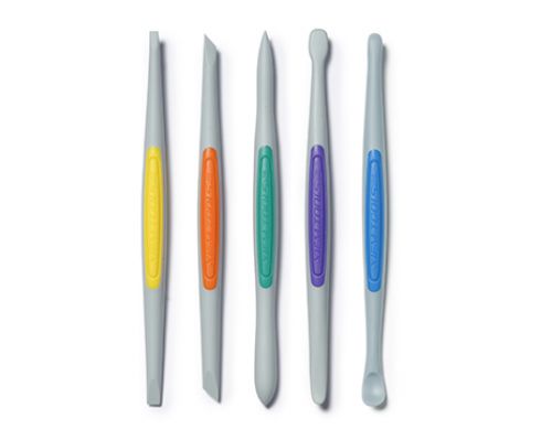 Xiem Clay Finishing Tool - Flex-Firm Silicone Set - Small - 5pcs (CFFS5)